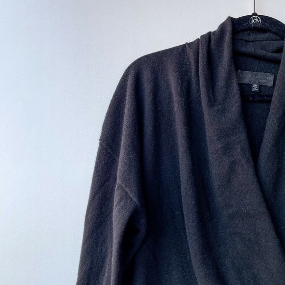 ❤️SOLD❤️Nili Lotan Lakota Cashmere Wrap Black - Picture 8 of 10